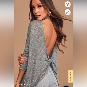Lulus backless sweater top